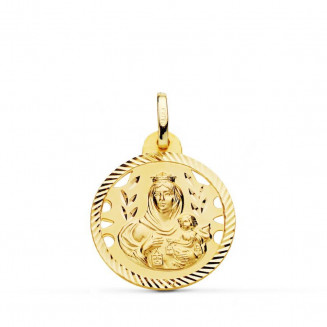Medalla de Oro Virgen del Carmen Calada 20mm