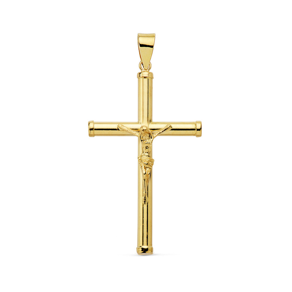 Cruz de oro con Cristo 35x22x3 mm