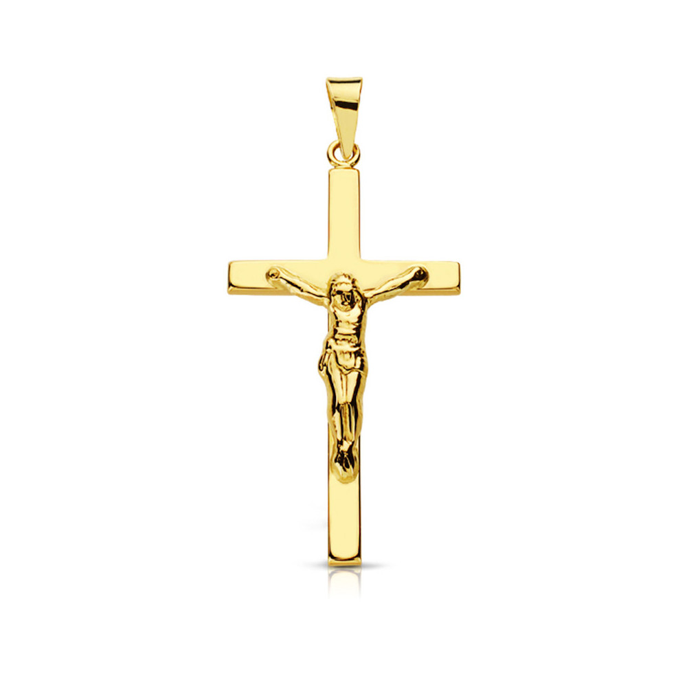 Cruz de oro con Cristo 29x18x3 mm