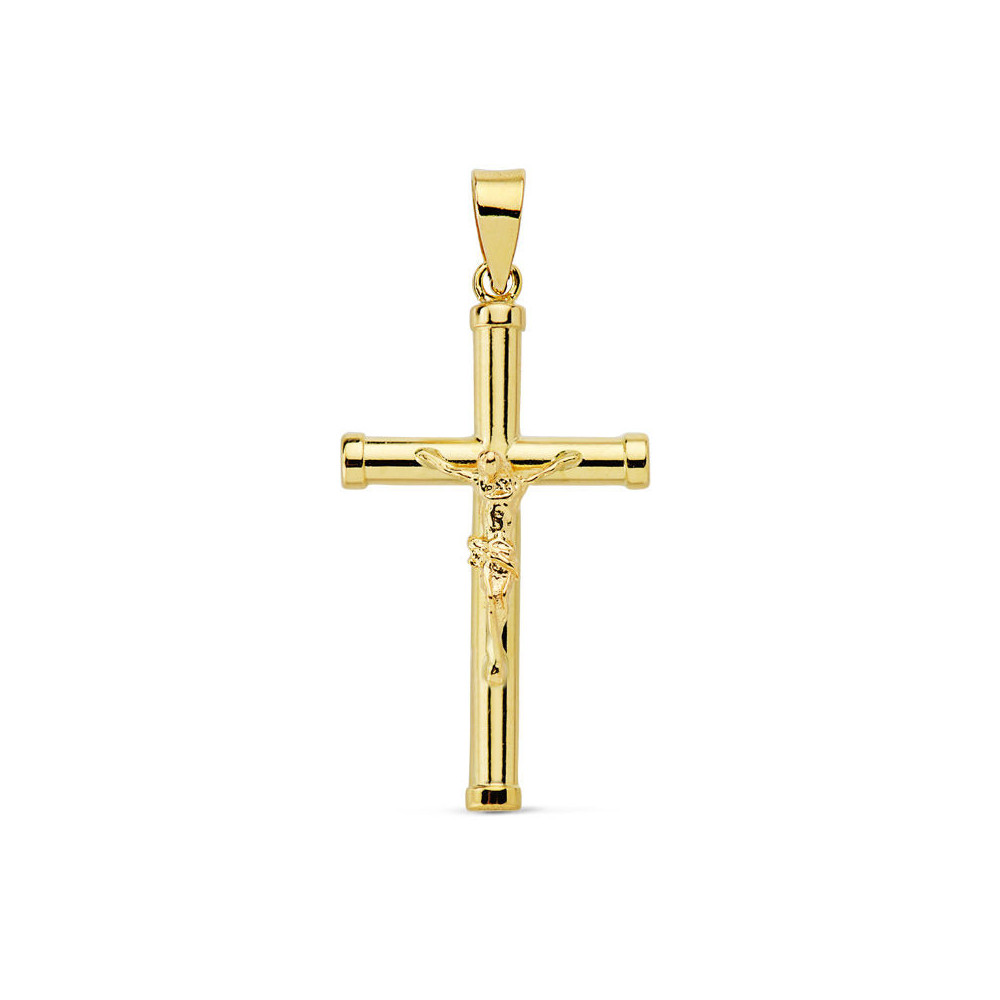 Cruz de oro Cristo – Tubo detalle 25x16x2 mm