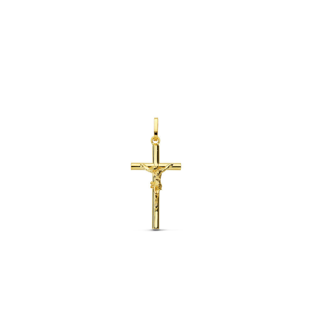 Cruz de oro con Cristo 22×12 mm