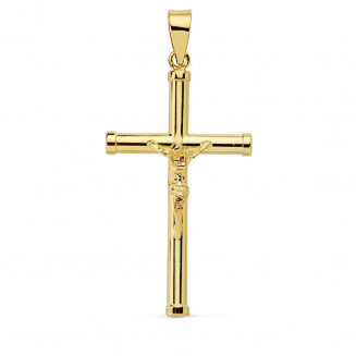 Cruz de oro con Cristo 30x17x2 mm