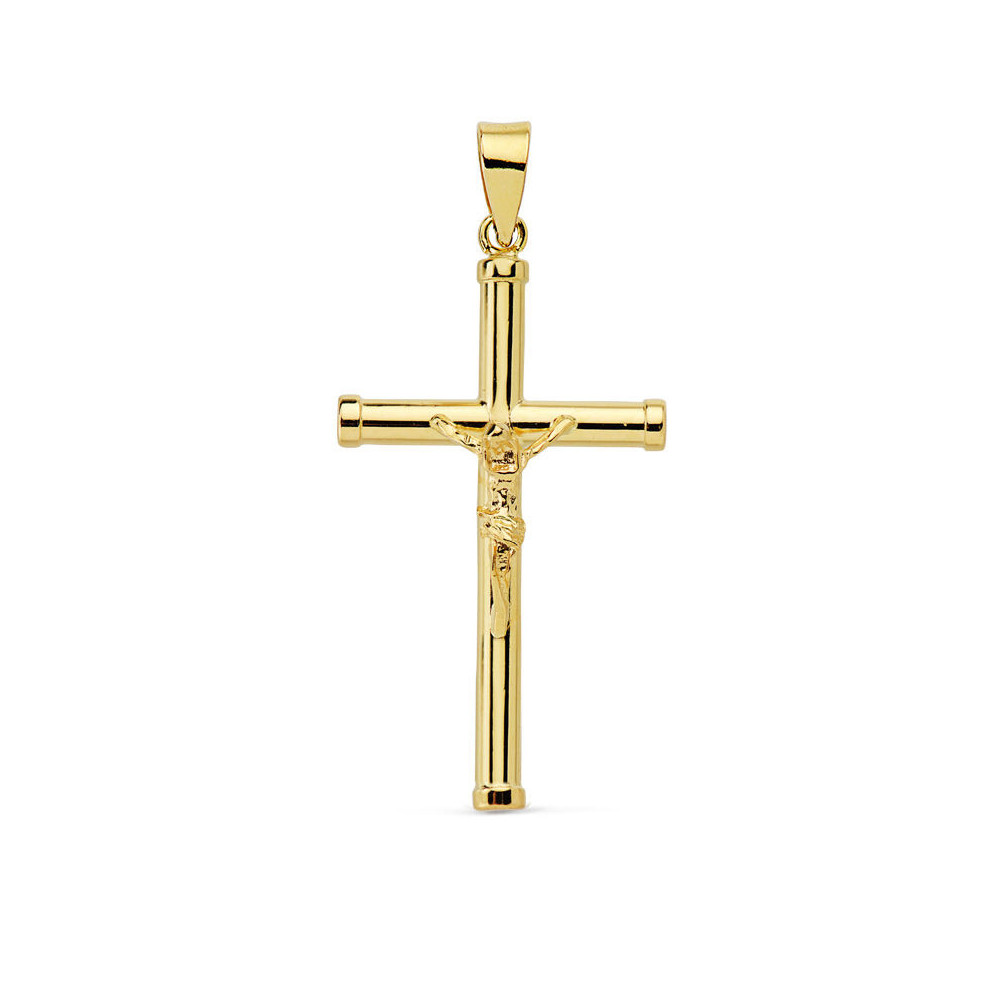 Cruz de oro con Cristo 30x17x2 mm