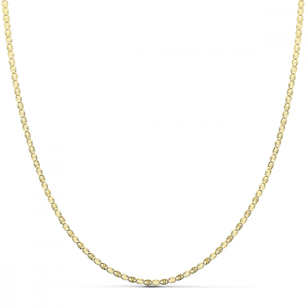 Cadena oro amarillo diamantada 40 cm