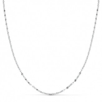 Cadena Oro Blanco Diamantada 40 cm y 1,5 mm