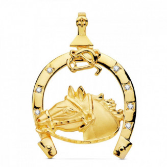 Colgante de oro con precioso caballo