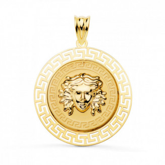 Medalla en oro amarillo de Medusa de 27 mm