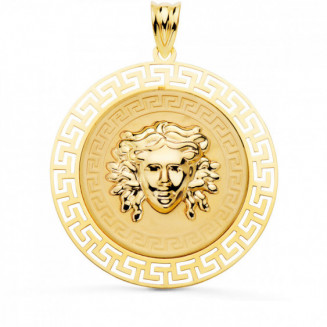 Medalla en oro amarillo de Medusa