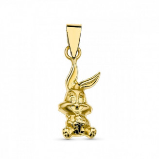 Colgante Oro Bugs Bunny 15 x 6 mm