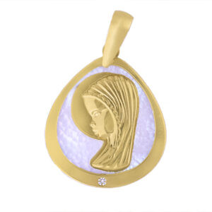 Medalla de oro virgen niña