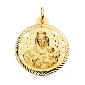 medalla virgen del carmen oro